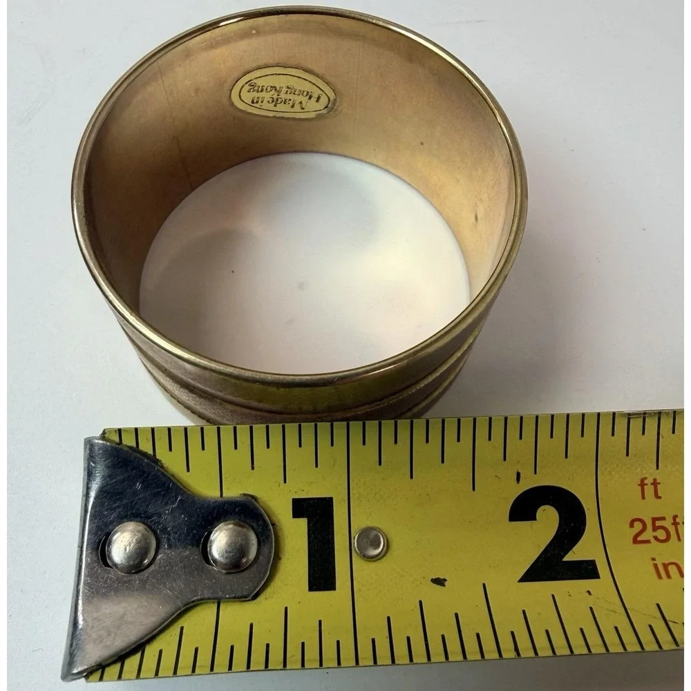 Round Brass Napkin Rings Vintage Home Decor Set Of 8‎